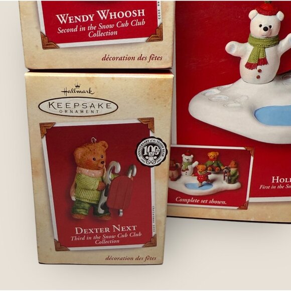 Hallmark Keepsake Hollyday Hill 100th Anniversary of the Teddy Bear Set of 5 - Picture 4 of 11
